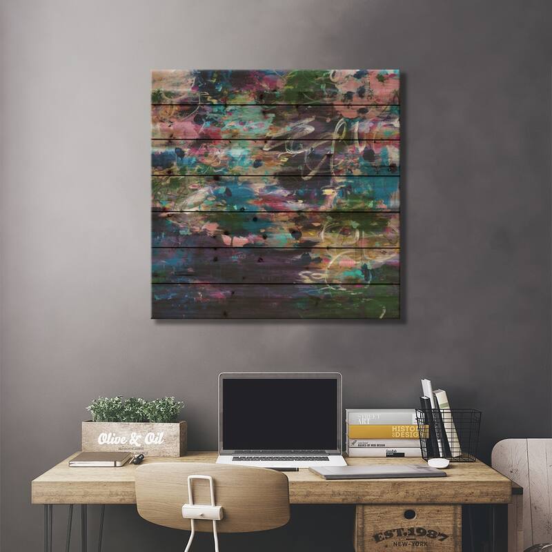 In All Time And Space Print On Wood by Paulette Insall - Multi-Color