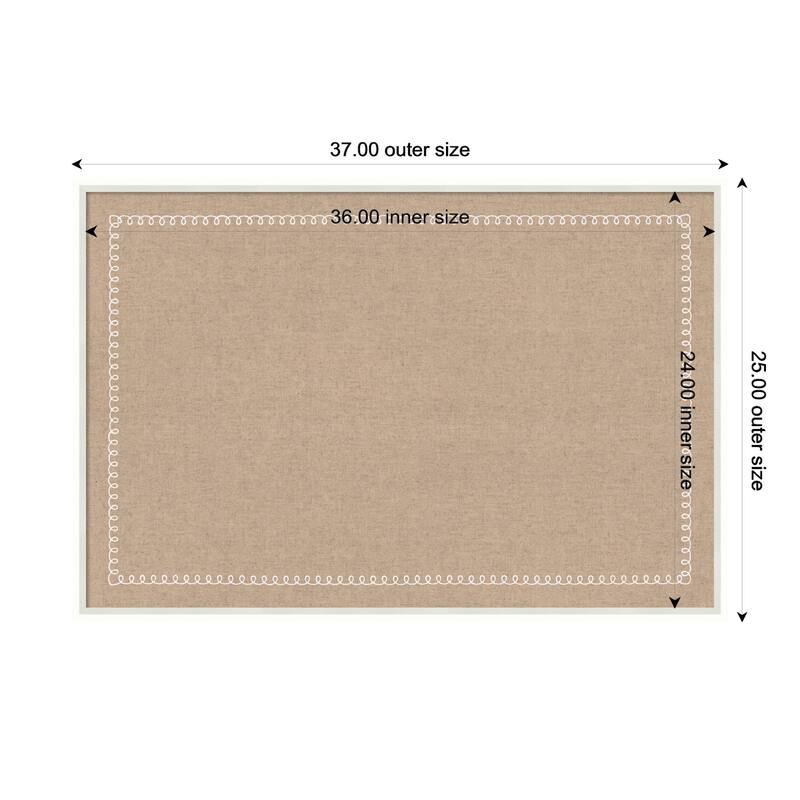 Kate and Laurel Pinboard White Scalloped Edge