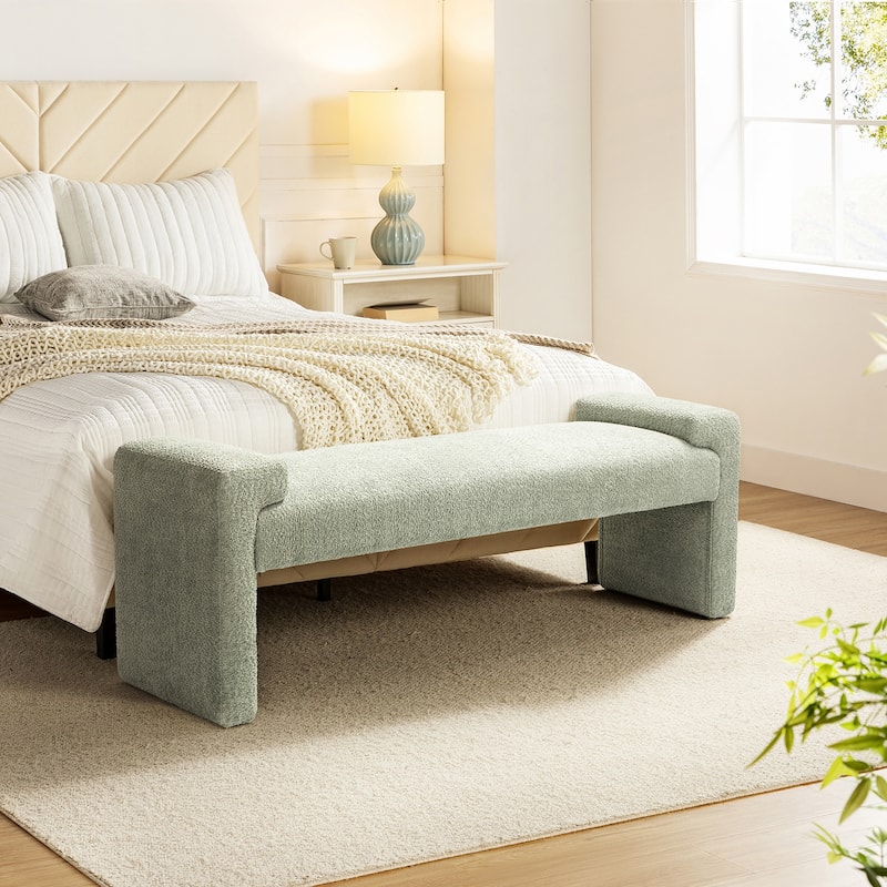 Roland Upholstered Bedroom Bench by HULALA HOME - Sage