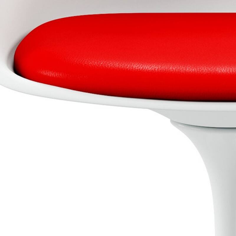 Upholstered Swivel Armchair with Faux Leather and Metal Legs for Dining Room or Office Seating - 31”H x 21”W x 17”D
