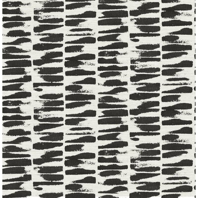 A-Street Prints Myrtle Black Abstract Stripe Wallpaper