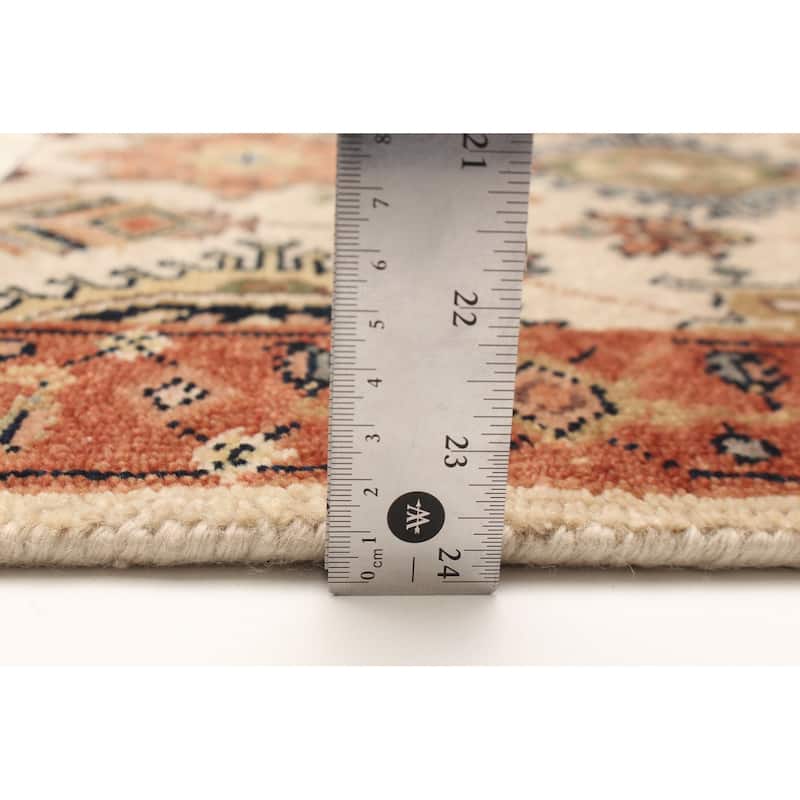 ECARPETGALLERY Hand-knotted Jules Sultane Cream Wool Rug - 2'6 x 7'11