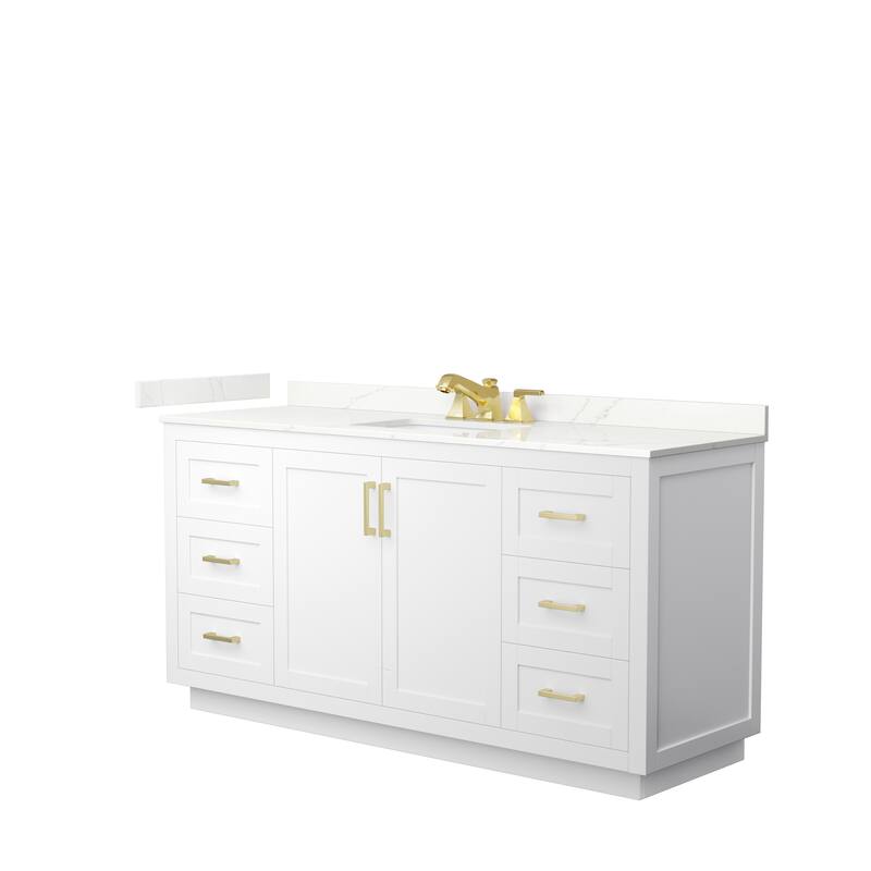 Miranda 66-inch Single Vanity, Quartz Top