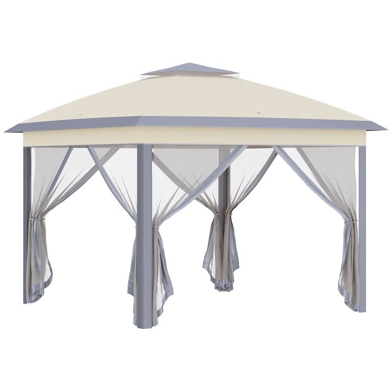 11' x 11' Pop Up Canopy Tent with Netting and Carry Bag
