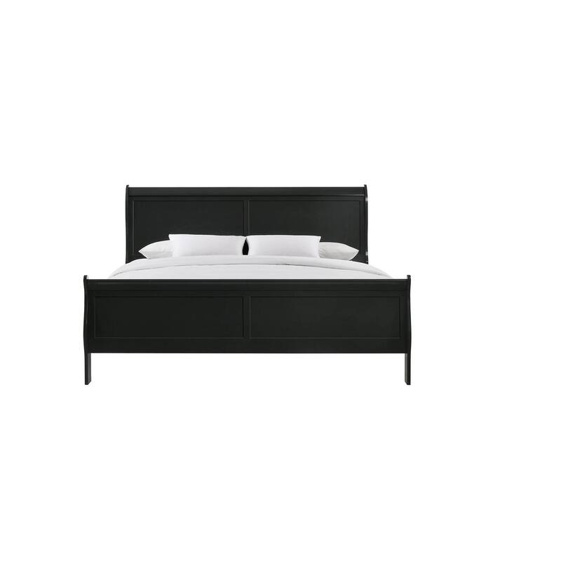 Twin Size Youth Panel Sleigh Bed in Cherry Finish, Solid Wood Bedroom Furniture