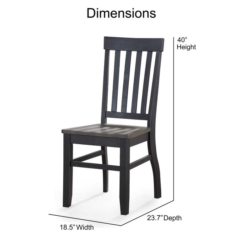 Steve Silver Ralston Two-Tone Ebony and Driftwood 6-Piece Dining Set