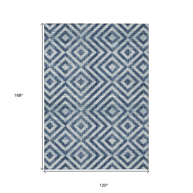 HomeRoots Geometric Transitional Rectangle Outdoor Rug