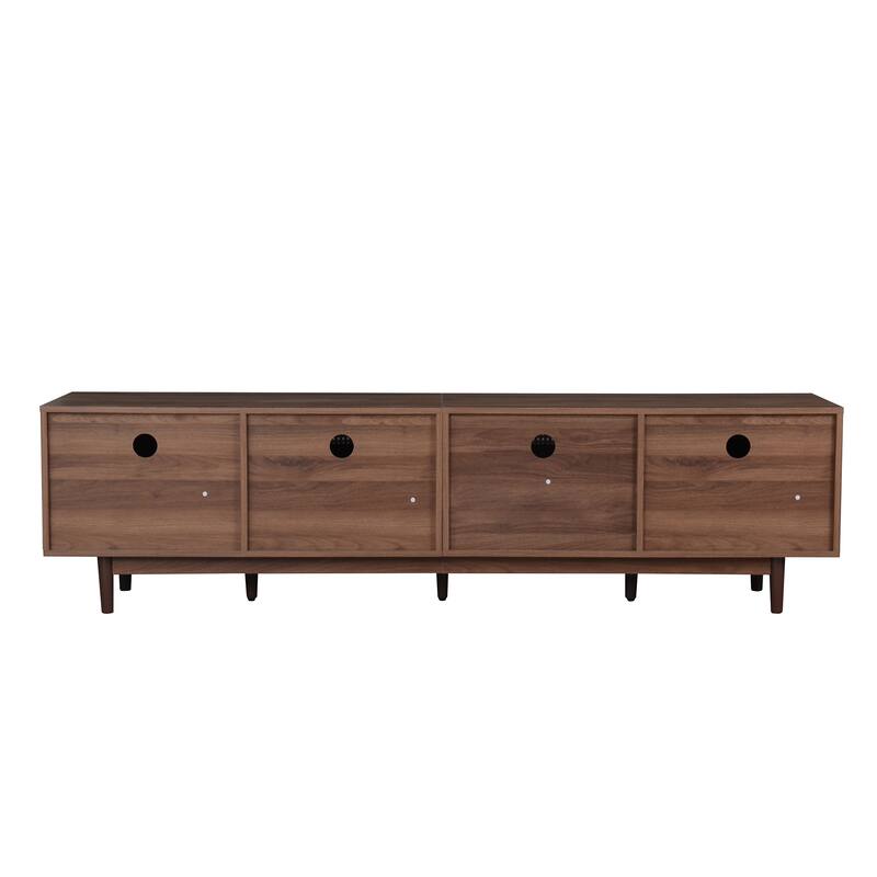 Dark Brown TV Stand Media Cabinet for 65 to 85 Inches TVs, Farmhouse Entertainment Center TV Console for Living Room