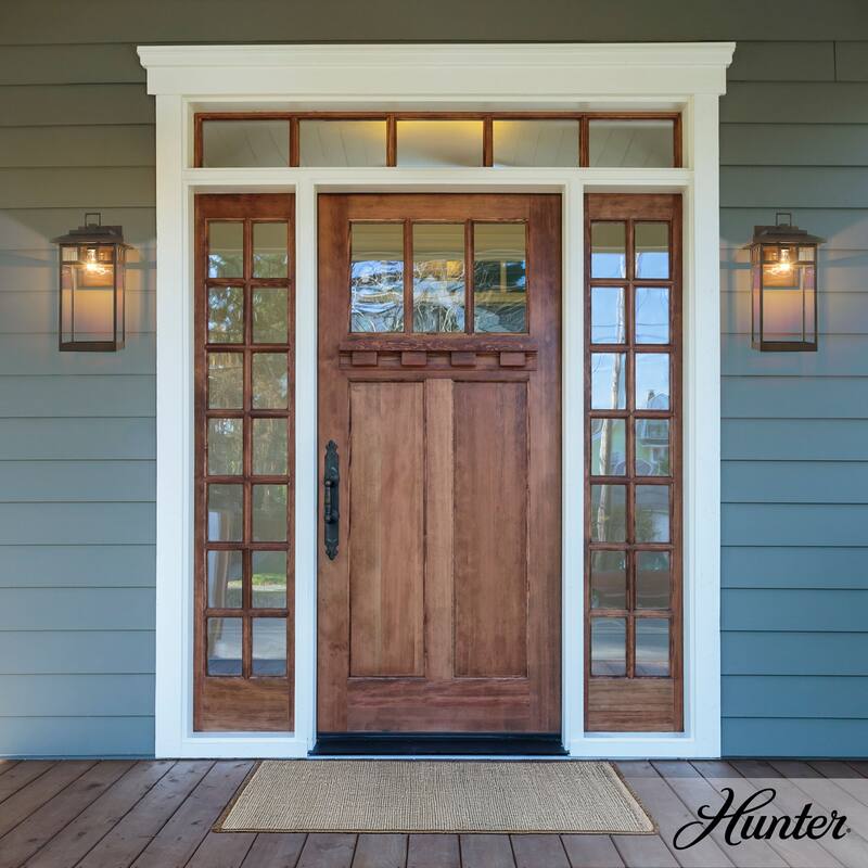Hunter Yancy House Outdoor Wall Light - Front Porch, Patio, Garage - Mission, Transitional - Resists Corrosion!