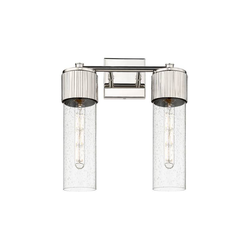 Innovations Lighting Bolivar - 2 Light 12" Wall-Mounted Sconce - Polished Nickel/Seedy