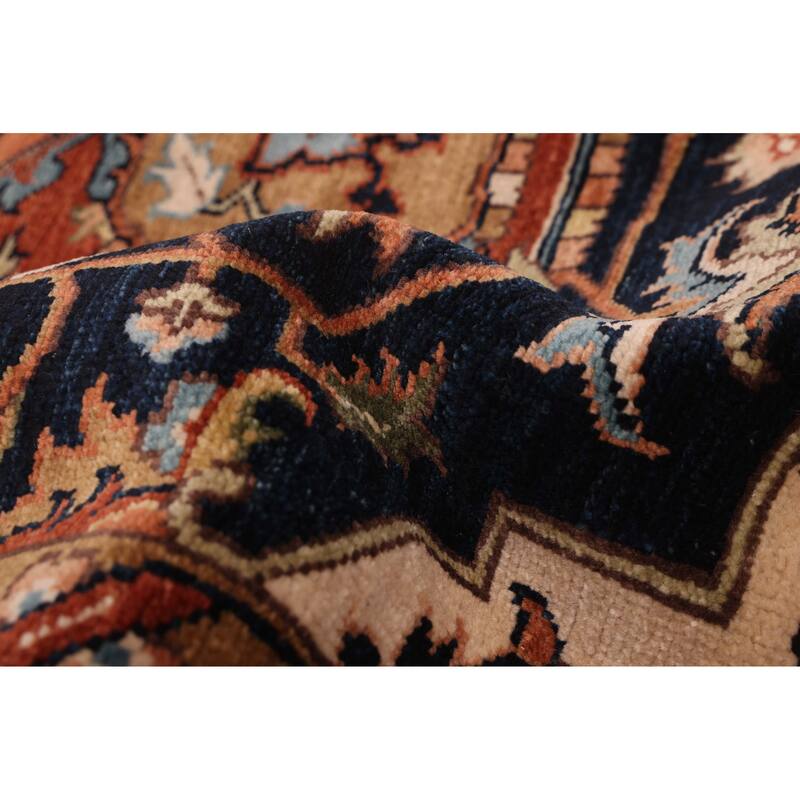 ECARPETGALLERY Hand-knotted Jules Sultane Dark Navy Wool Rug - 7'11 x 9'9