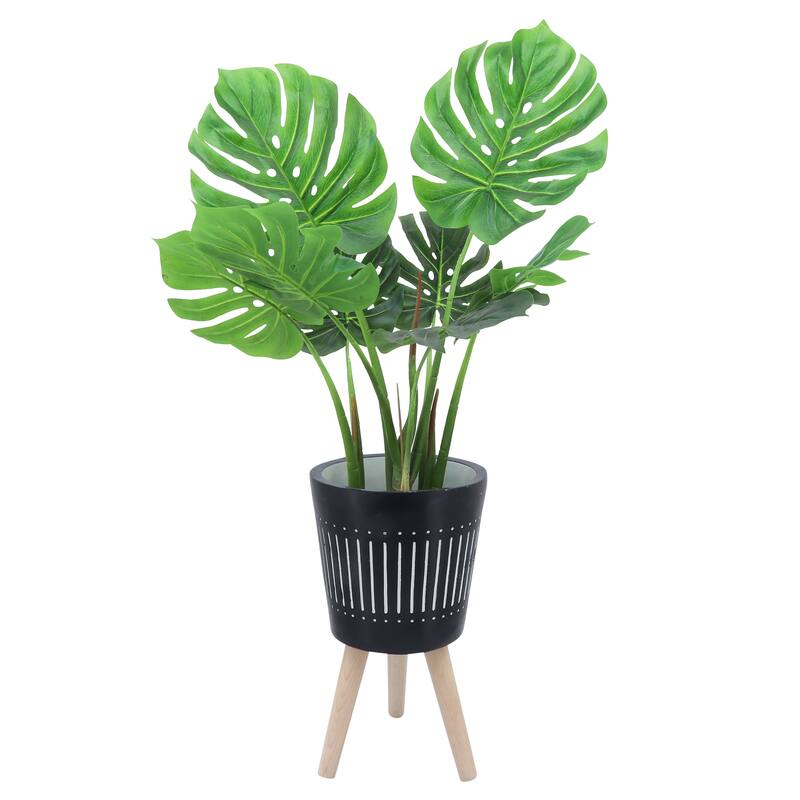 Sagebrook Home Elegant Magnesia and Beech Wood Planters - Perfect Home & Garden Accent