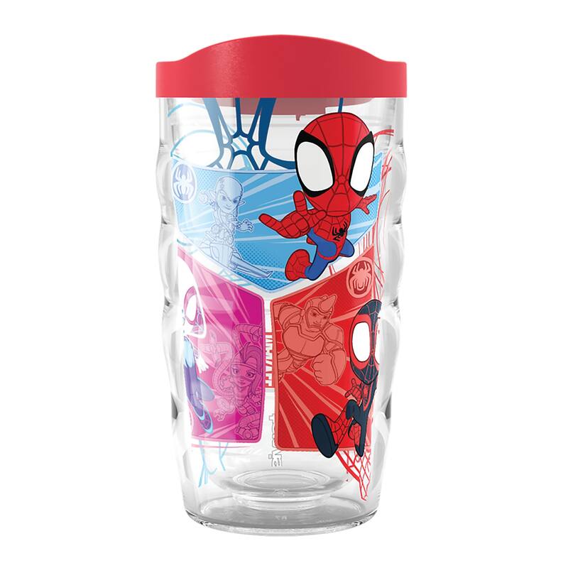 Tervis Marvel Spider Man Spidey and Friends Made in USA Double Walled Insulated Travel Tumbler, Classic - 10oz Wavy - 10oz Wavy