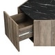 preview thumbnail 16 of 28, Christopher Knight Home Hexagonal Rustic Retro Wood Coffee Table with Marble Tops and Drawers