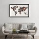 preview thumbnail 11 of 10, iCanvas "Flowered World Map I" by Design Fabrikken Framed