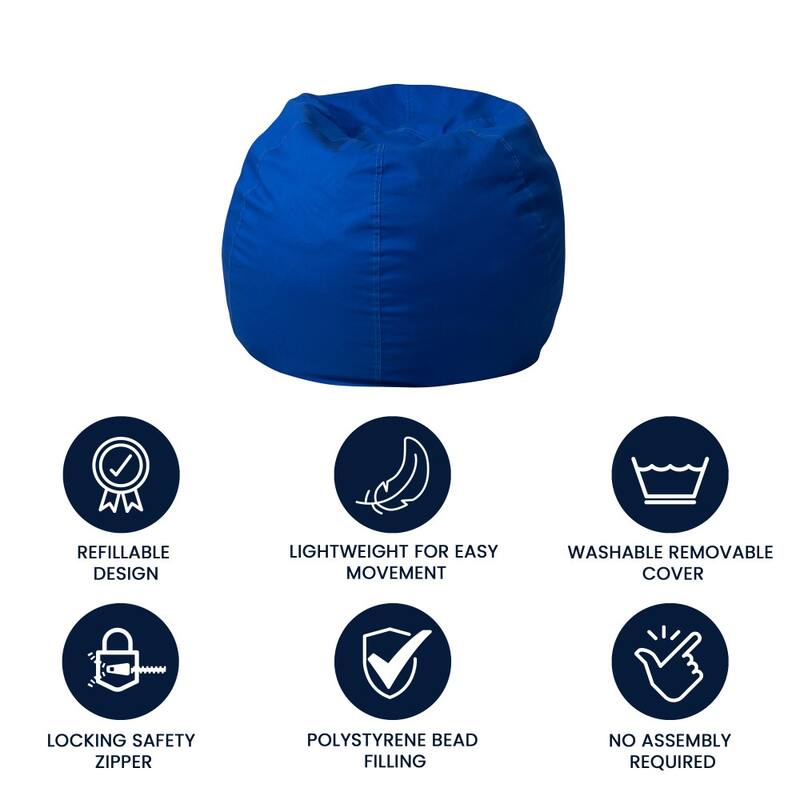 Small Refillable Bean Bag Chair for Kids and Teens