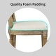 preview thumbnail 26 of 47, French Chic Vintage Style Dining Side Chair With Upholstered Linen Welted Fabric And Elegant Natural Rustic Wood Frame