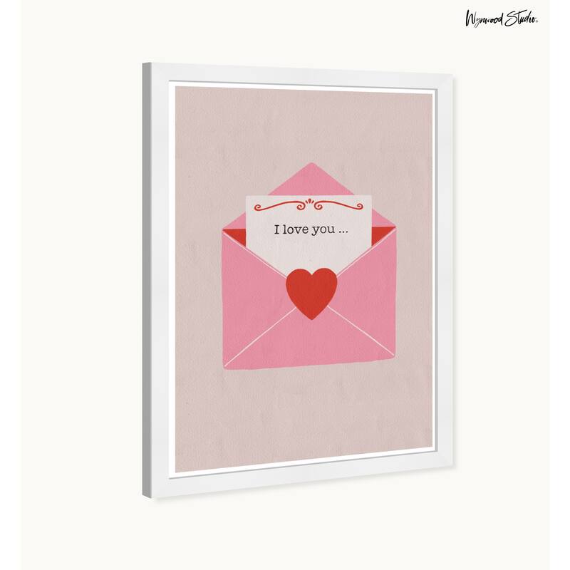 Wynwood Studio Prints Typography Quotes Love Letter II Pink Wall Art
