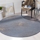 preview thumbnail 103 of 140, SAFAVIEH Handmade Soho Miyase Modern Burst New Zealand Wool Rug 6' x 6' Round - DarkGrey/Silver