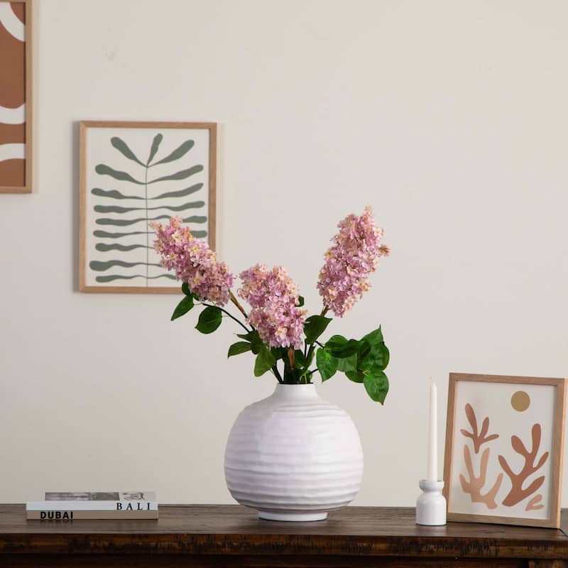 Artificial Floral Lilac Stem Sprays - 36" - Set of 3 - Pink