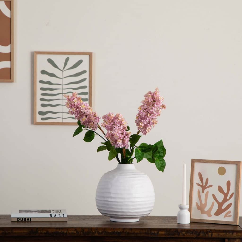 Artificial Floral Lilac Stem Sprays - 36" - Set of 3 - Pink