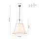 preview thumbnail 41 of 91, Mid Century 4-Light Conical Fabric Shade Lantern Pendant Ambient Light