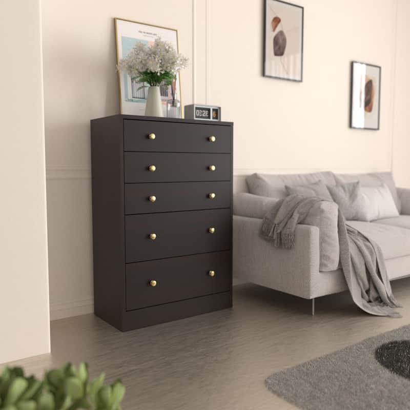 VEIKOUS 31.5''W 5-Drawer Chest of Dresser Storage Clothes Organizer for Bedroom