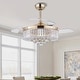 preview thumbnail 3 of 43, Kviflon 48'' Crystal Ceiling Fan with Lights and Remote 6 Speed, 3 Light Change Retractable Blades Chandelier Ceiling Fan