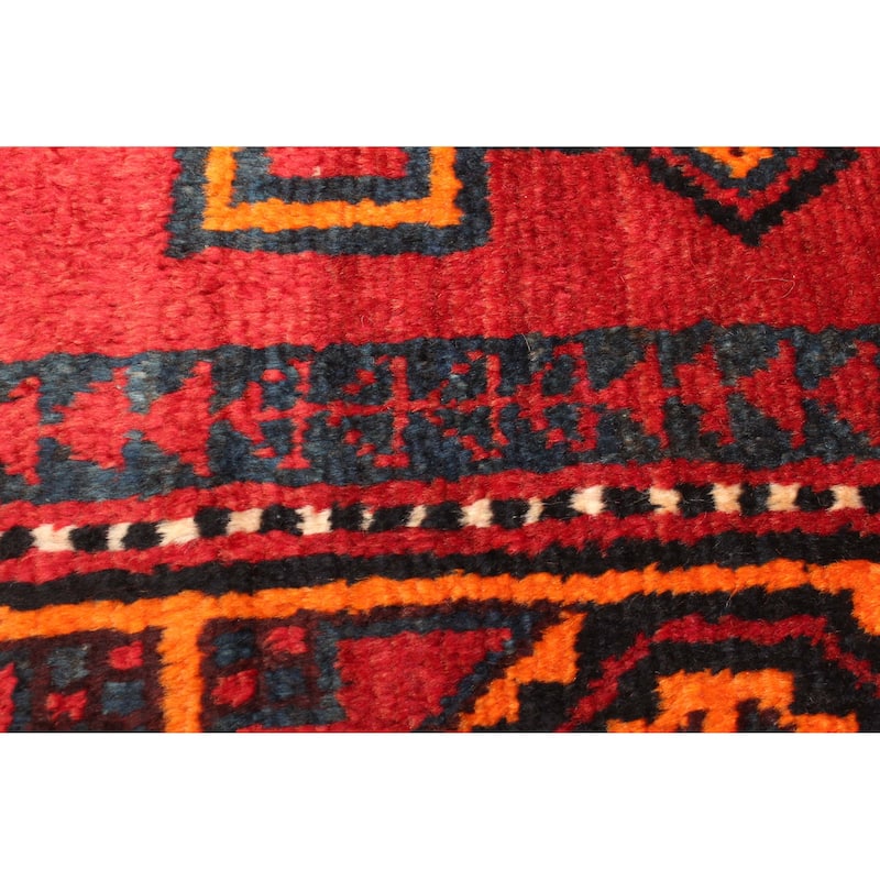 ECARPETGALLERY Hand-knotted Melis Vintage Red Wool Rug - 4'4 x 7'7