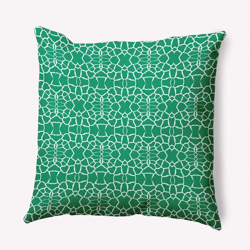 Tiny Giraffe Pattern Indoor/Outdoor Throw Pillow - True Mint - 16" x 16"