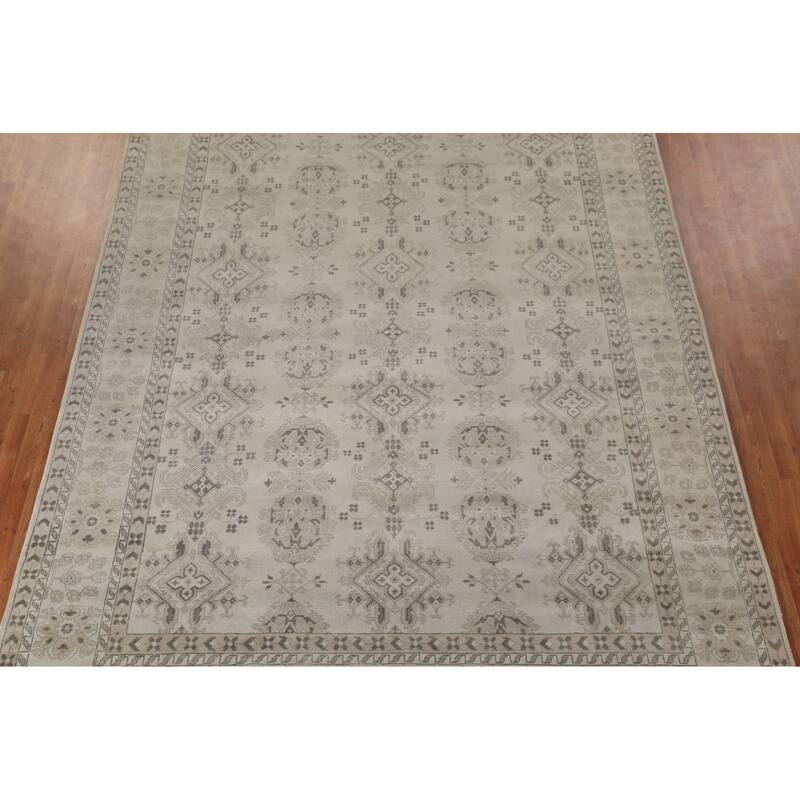 Oushak Indian Large Rug Handmade Wool Carpet - 9'10"x 13'9"