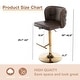 preview thumbnail 11 of 109, Modern Upholstered Swivel Adjusatble Height Leather Barstools Set of 6