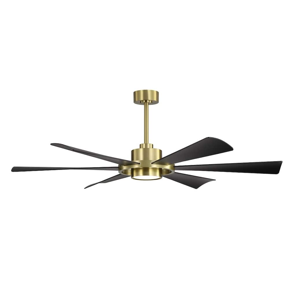 60 in. 6-Plywood Blades Indoor LED Ceiling Fan with Remote