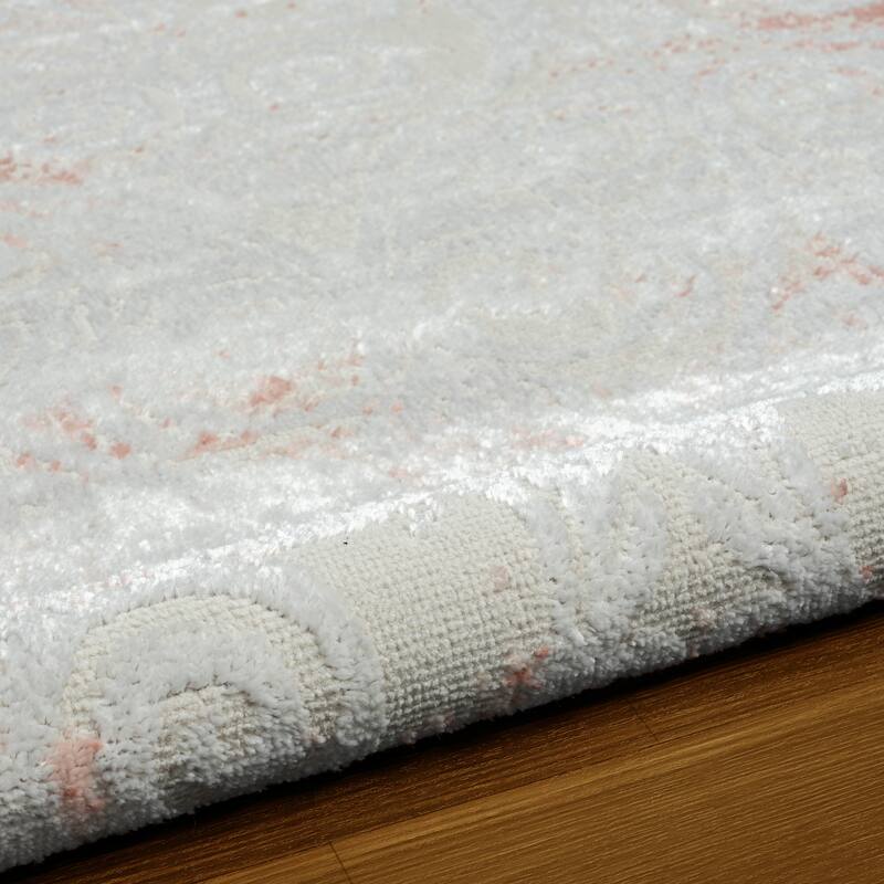 Sevita Causal Coral Pink Floral/Botanical Rug