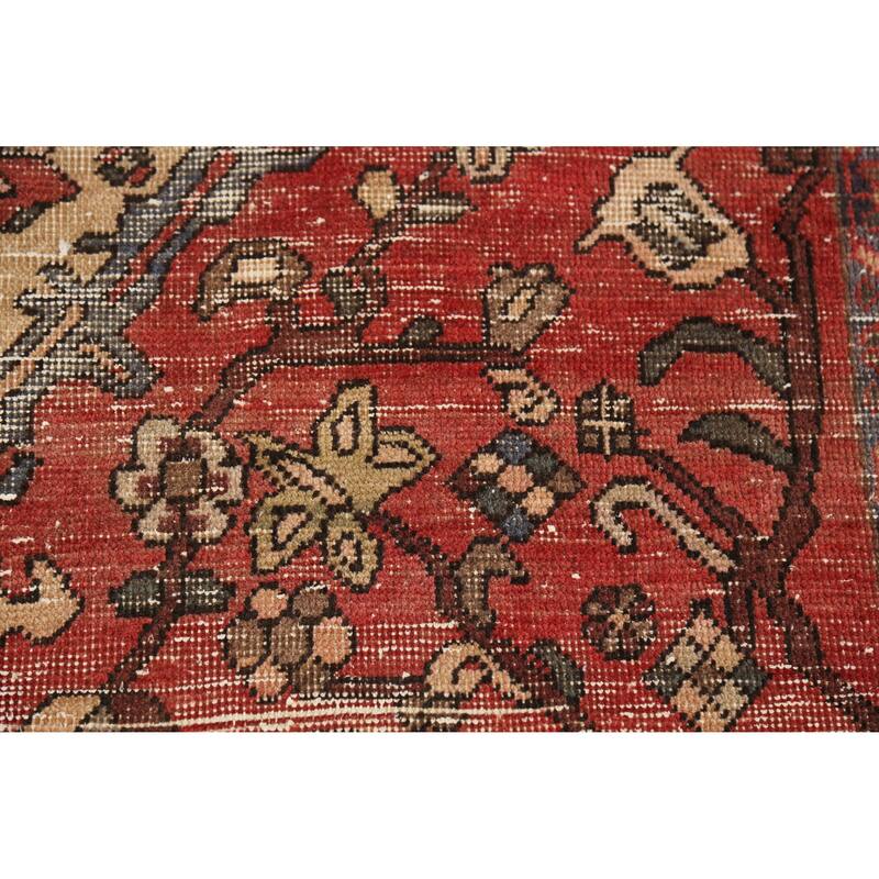 Hand Knotted Oriental 100% Wool Carpet Traditional Floral Oranges & Rust Bakhtiari Area Rug - 6' 2'' X 4' 7''