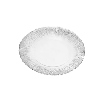 Alice Pazkus Set Of Four 8" Plates With Flashy Silver Design