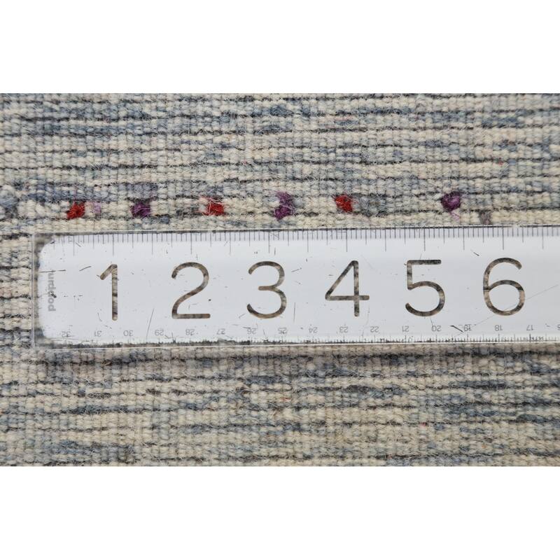 Hand Knotted Oriental 100% Wool Carpet Tribal Animal Pictorial Greys & Charcoal Gabbeh Area Rug - 9' 11'' X 8' 1''
