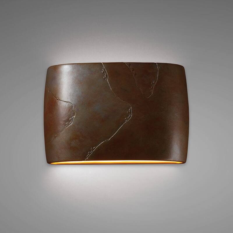 Copper Grove Sittard 2-light Red Slate Oval Wall Sconce with Open Top/Bottom