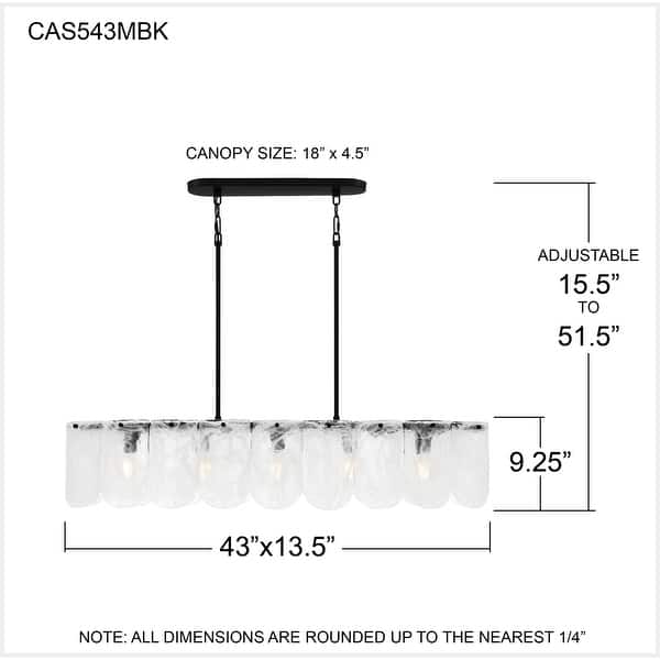 Cassidy 5-Light Matte Black Linear Chandelier