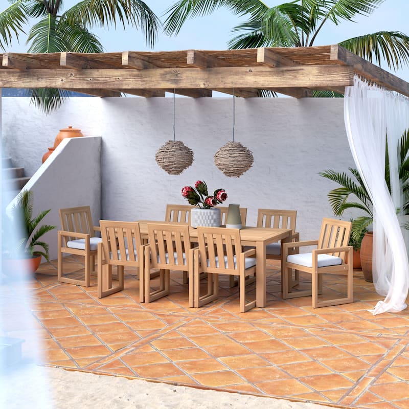 Benson 9 Piece Sunbrella Outdoor Patio Dining Set