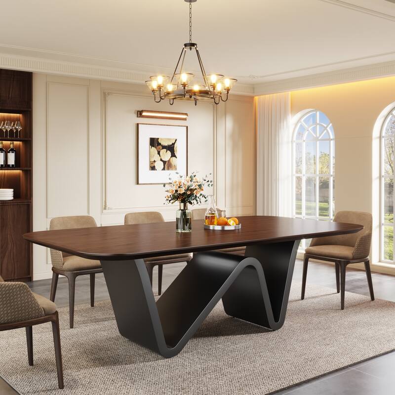 Modern Large Sintered Stone Kitchen Dining Table for 6-8