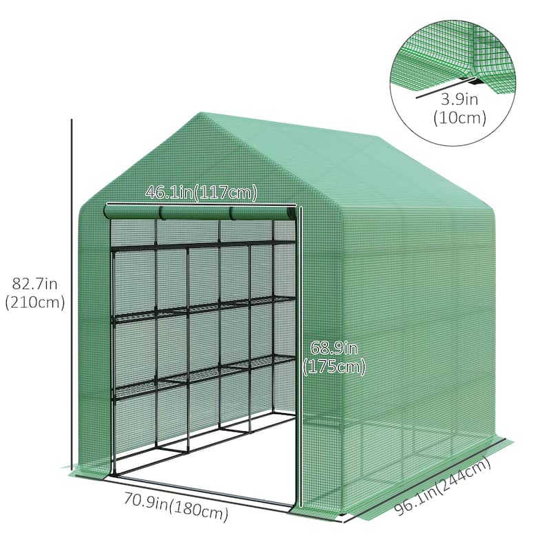 8' X 6' X 7' Portable Water/uv Walk-in Greenhouse
