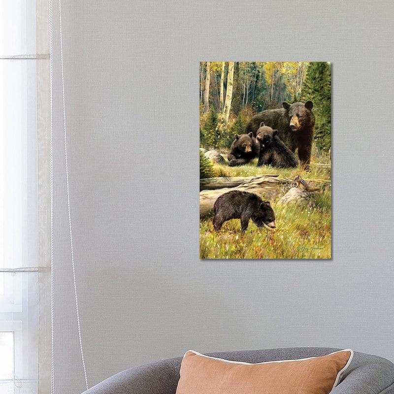 iCanvas "Black Bear Family" by Greg & Company Canvas Print - 26x18x1.5