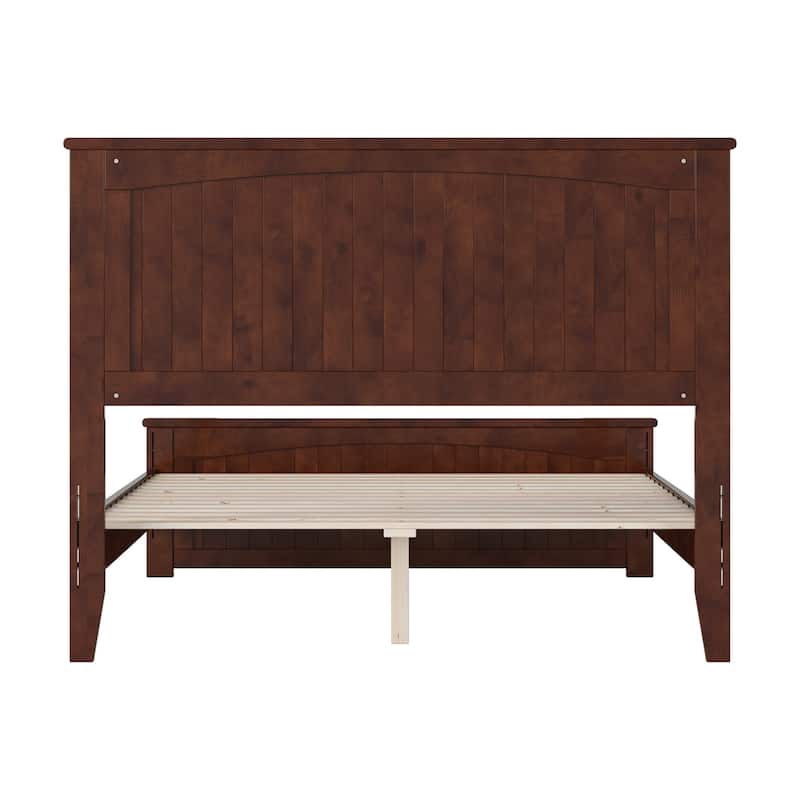 Naples Solid Wood Low Profile Platform Bed with Matching Footboard