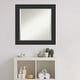 preview thumbnail 18 of 23, Beveled Wood Bathroom Wall Mirror - Corvino Black Frame