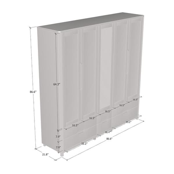 Nest 5D Solid Wood Wardrobe