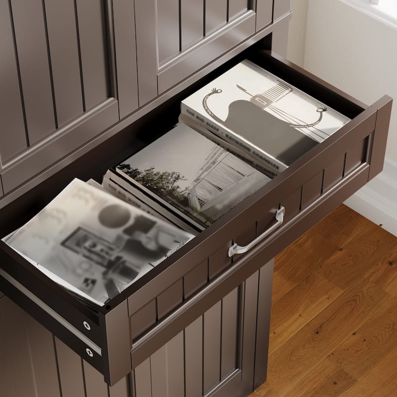 71''Kitchen Pantry Storage Cabinet, Storage Cabinet Buffet, Freestanding Kitchen Storage Cabinet with 4 Adjustable Shelves