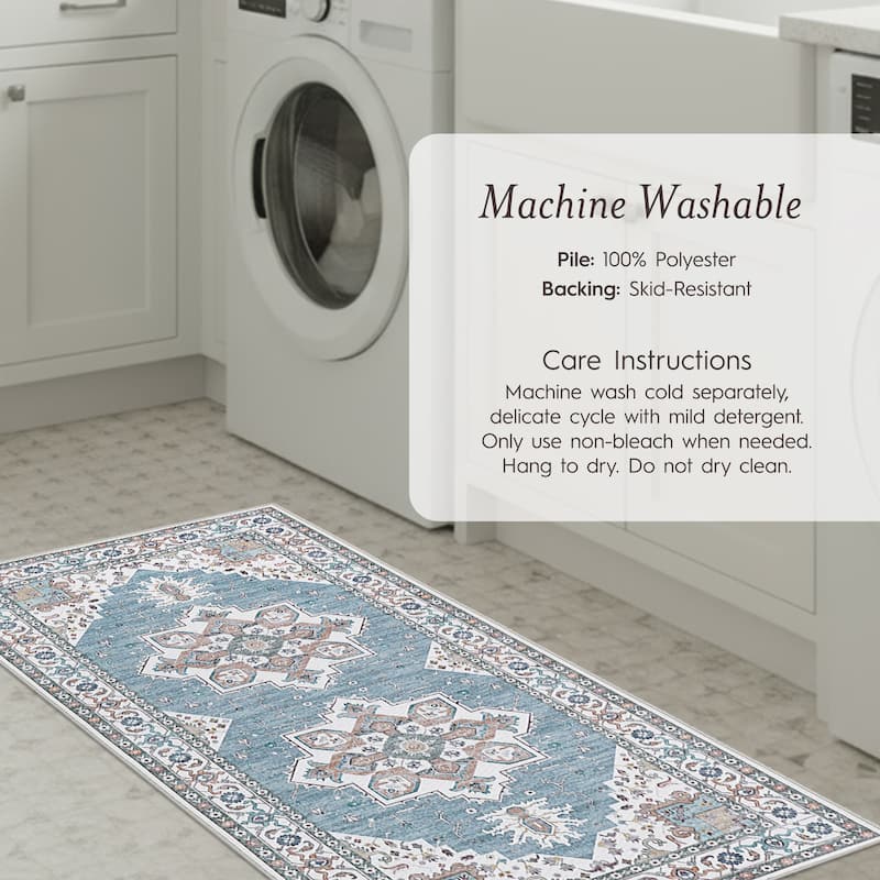 Laura Ashley Imagine Printed Chenille Washable Non-Slip Rugs