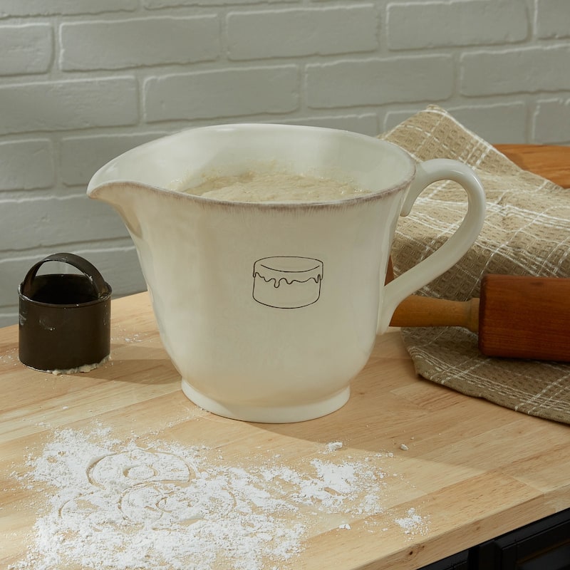 Park Designs Villager Cream Batter Bowl - 7" H X 8" DIA