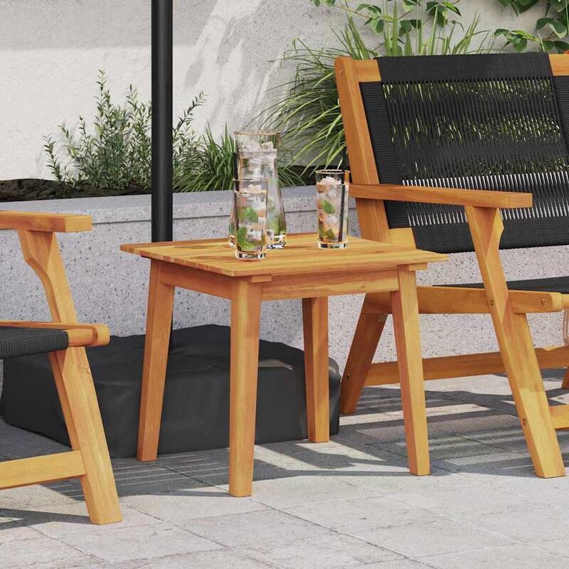 vidaXL Outdoor Dining Set Brown Solid Acacia Wood - 17.7 x 17.7 x 15.7